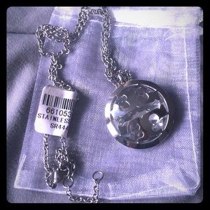 Tory Burch stainless steel necklace